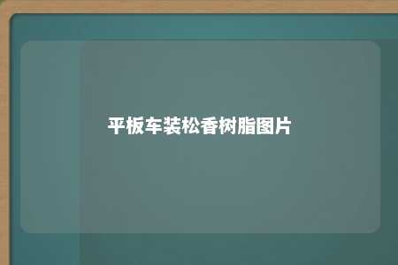 平板车装松香树脂图片
