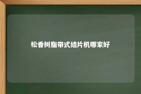 松香树脂带式结片机哪家好