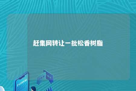 赶集网转让一批松香树脂