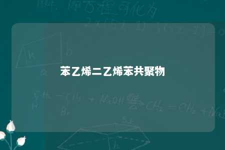 苯乙烯二乙烯苯共聚物