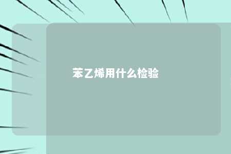 苯乙烯用什么检验