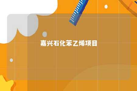 嘉兴石化苯乙烯项目