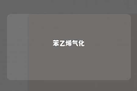 苯乙烯气化
