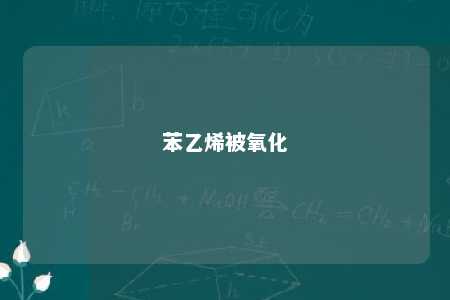 苯乙烯被氧化