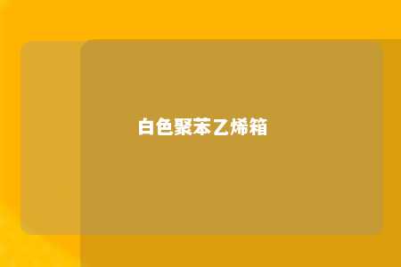 白色聚苯乙烯箱