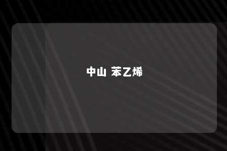中山 苯乙烯