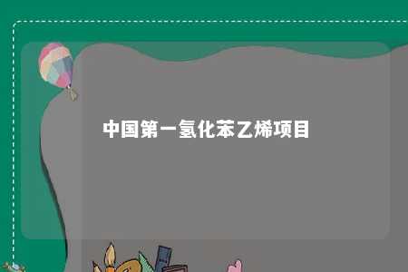 中国第一氢化苯乙烯项目