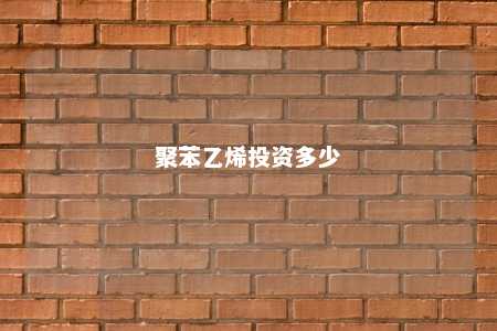 聚苯乙烯投资多少