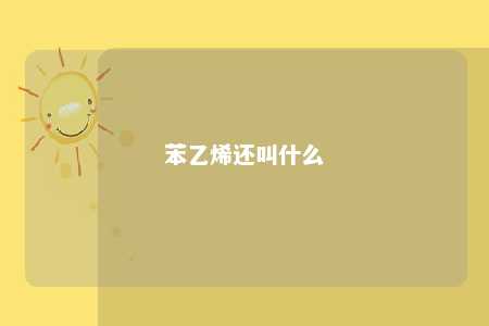 苯乙烯还叫什么