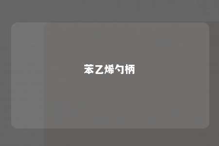 苯乙烯勺柄