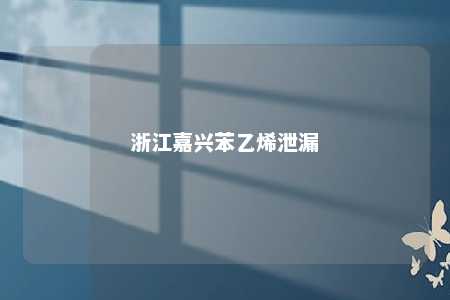 浙江嘉兴苯乙烯泄漏