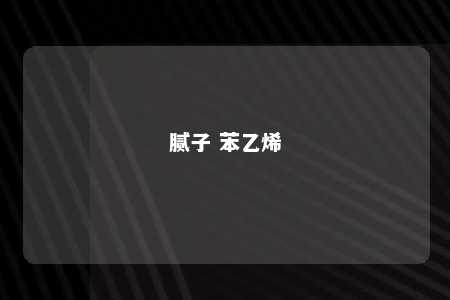 腻子 苯乙烯