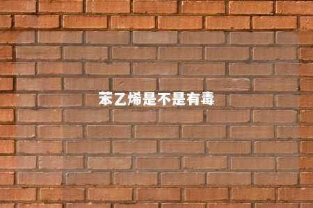 苯乙烯是不是有毒