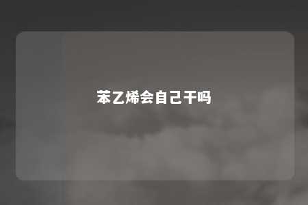 苯乙烯会自己干吗