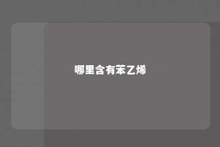哪里含有苯乙烯