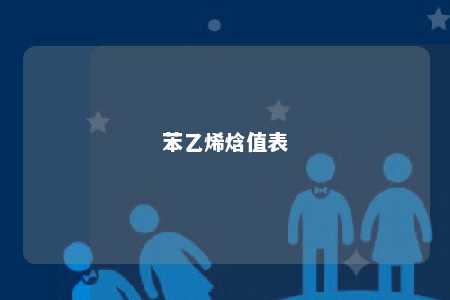 苯乙烯焓值表