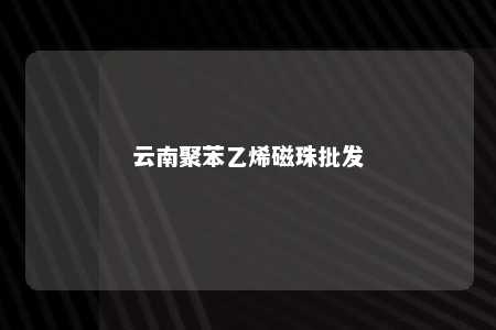 云南聚苯乙烯磁珠批发