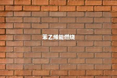 苯乙烯能燃烧