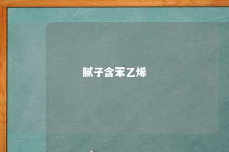 腻子含苯乙烯