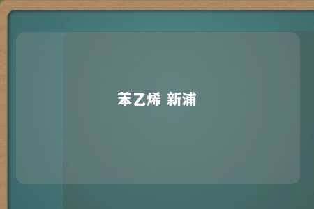 苯乙烯 新浦