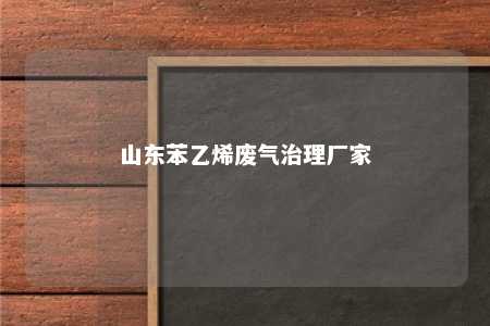 山东苯乙烯废气治理厂家
