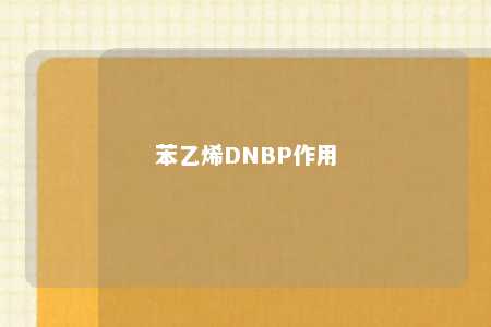 苯乙烯DNBP作用