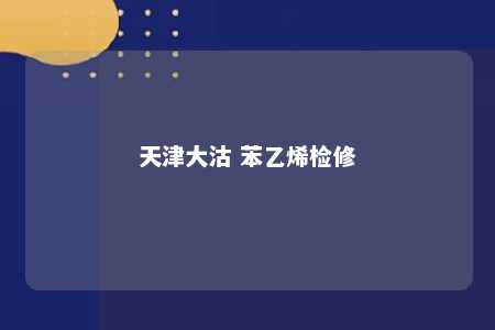 天津大沽 苯乙烯检修