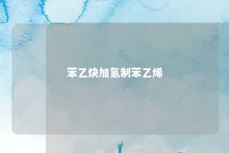 苯乙炔加氢制苯乙烯
