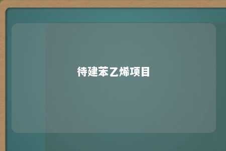 待建苯乙烯项目