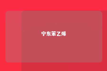 宁东苯乙烯