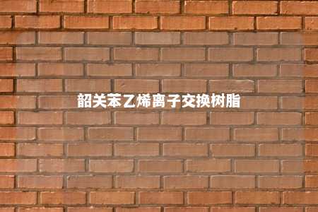 韶关苯乙烯离子交换树脂