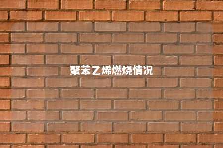 聚苯乙烯燃烧情况