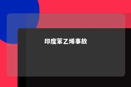 印度苯乙烯事故