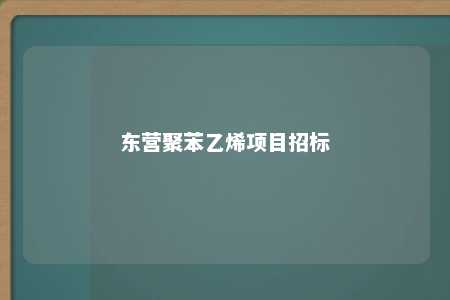 东营聚苯乙烯项目招标