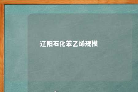 辽阳石化苯乙烯规模