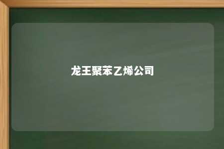 龙王聚苯乙烯公司