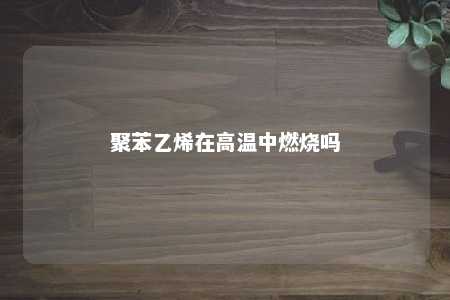 聚苯乙烯在高温中燃烧吗
