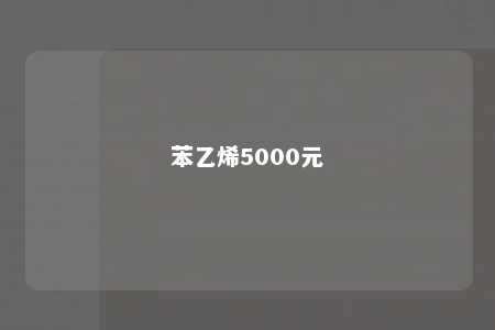 苯乙烯5000元
