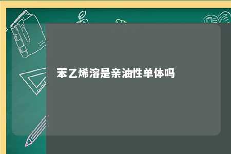 苯乙烯溶是亲油性单体吗