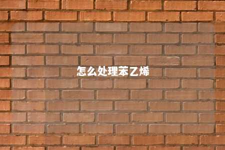 怎么处理苯乙烯
