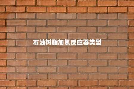 石油树脂加氢反应器类型