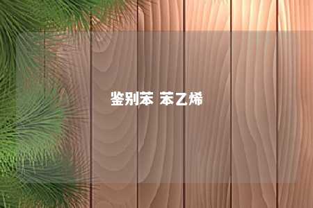 鉴别苯 苯乙烯