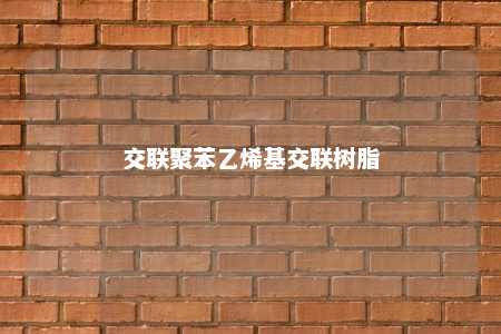 交联聚苯乙烯基交联树脂