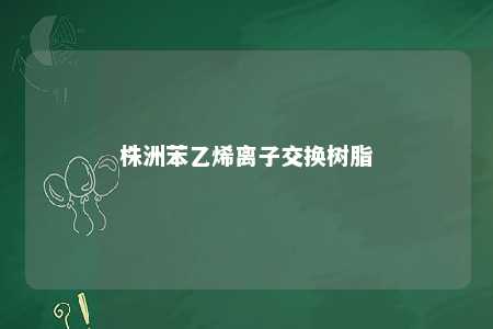 株洲苯乙烯离子交换树脂
