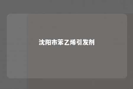沈阳市苯乙烯引发剂