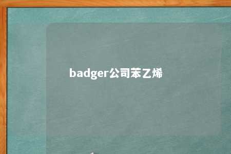 badger公司苯乙烯
