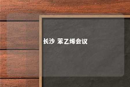 长沙 苯乙烯会议