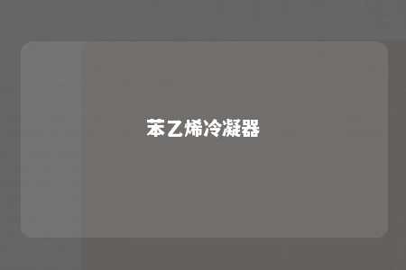 苯乙烯冷凝器
