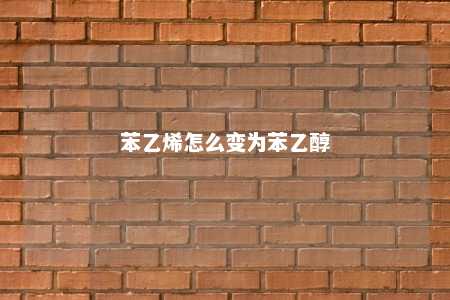 苯乙烯怎么变为苯乙醇