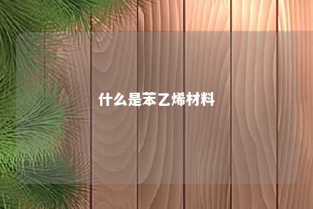 什么是苯乙烯材料